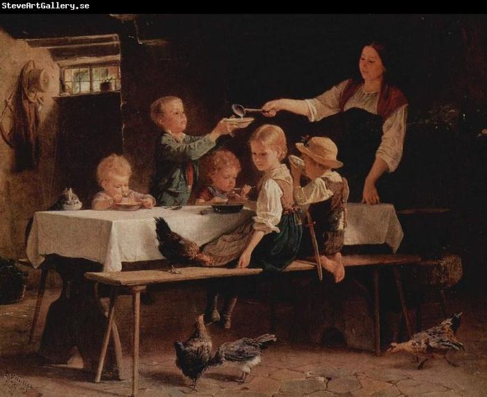 Benjamin Vautier Kinder beim Mittagessen